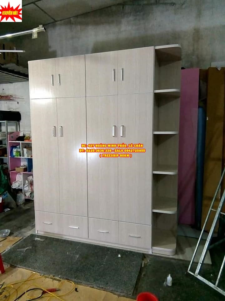 Tủ Quần Áo Nhựa Đài Loan Đặt Theo Yêu Cầu - Mẫu 15